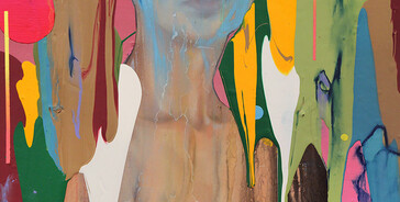 Erik Jones, A Colorful Malady, 41x51cm-16x20 inch. Watercolor, colored pencil, water-soluble wax pastel, acrylic on Rives bfk paper