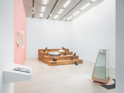 Project Gallery: Shana Lutker, Again Against, A Foot, A Back, A Wall, 2015, Installation view Pérez Art Museum Miami, Photo: Studio LHOOQ