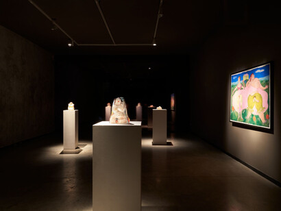 Francesca Perrone, A pelle viva ti vedo sparire, vista della mostra. Per gentile concessione della Prometeo Gallery