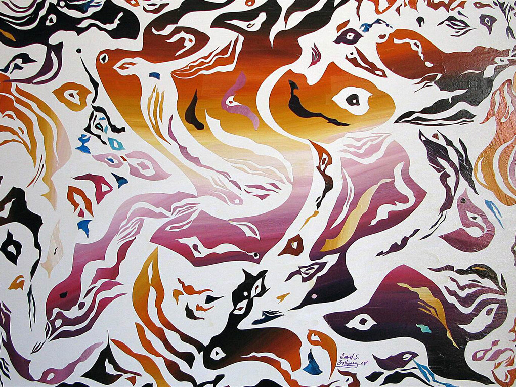 Daniel S. Solloway, Brown Algae, Mixed Media on Canvas, 36" x 48"