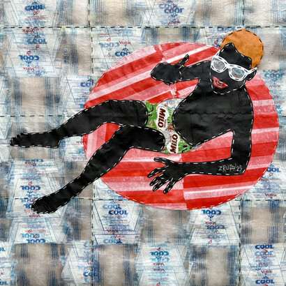 Rufai Zakari, Let's swim 2 (detail), 2025. Courtesy of Contemporary Art Matters
