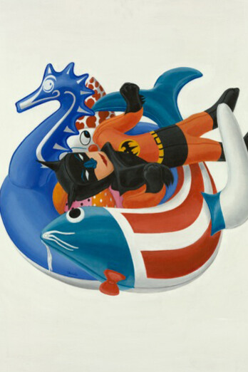 Christa Dichgans, “Stilleben mit Seepferd”, 1969, acrylic on canvas