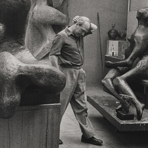 Gisèle Freund, Le sculpteur anglais Henry Moore (détail), 1959. Avec l'aimable autorisation du National Gallery of Canada