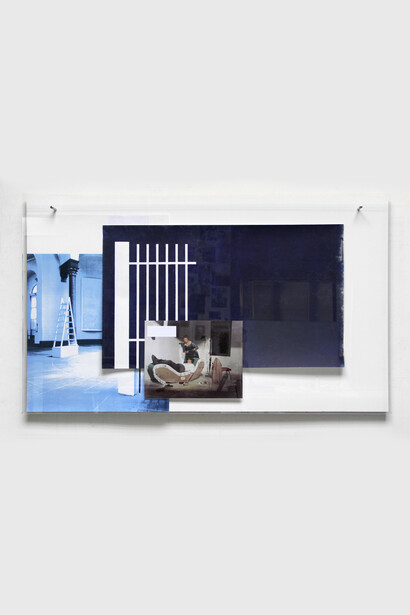 Hubert Kiecol O.T., 2017, Zeichnung, Plakat, Foto, Trägerplatte, Plexiglas 90 x 150 cm / 35 3/8 x 59 inches