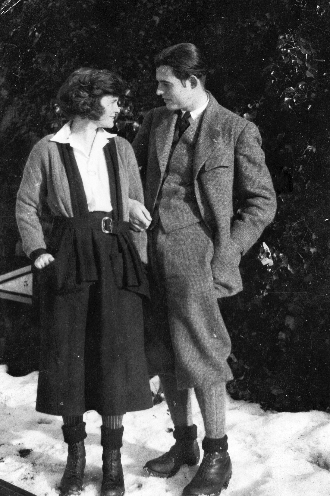 Hemingway in Switzerland with his first wife, Hadley Richardson,1922, Ernest Hemingway Photograph Collection. John F. Kennedy Presidential Library and Museum