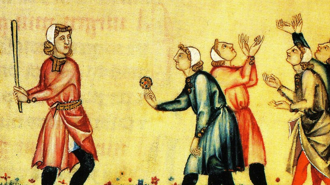 The ball game, shown in the Cantigas de Santa Maria.
