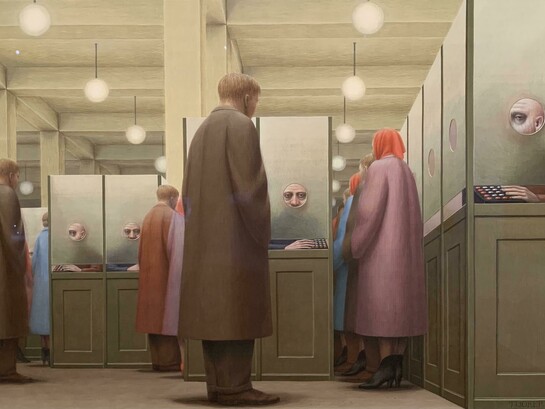 George Tooker, Government Bureau, 1956