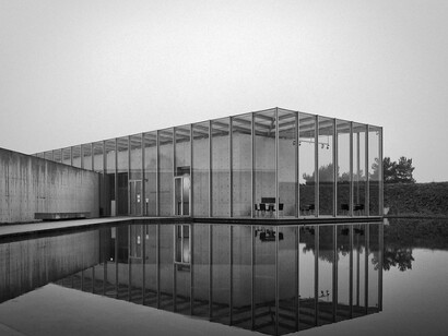 Tadao Ando’s building at Raketenstation Hombroich, located in Neuss, Germany