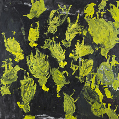 Georg Baselitz, Where is the Yellow Milkjug, Mrs Bird, 1989, Oil paint on canvas © Georg Baselitz 2014