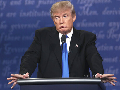 Donal Trump en el primer debate presidencial, 2020