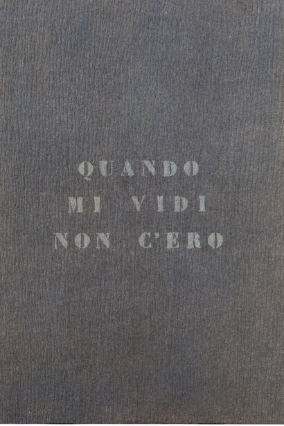 Vincenzo Agnetti. Autoritratto, 1971 (120 x 80 cm). Courtesy Archivio Vincenzo Agnetti