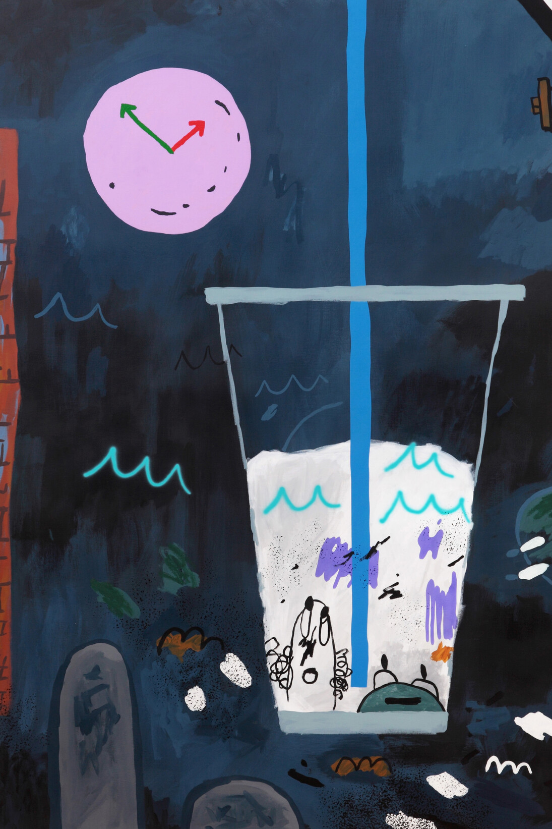 Another Fine Mess, 2015 Acrylic and Oil Stick on Canvas 205.7 x 162.5 cm (81 x 64 inches)