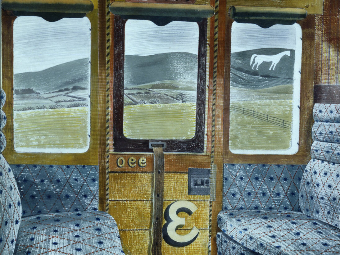 Eric Ravilious, Train Landscape, 1940. Aberdeen Art Gallery & Museums Collections