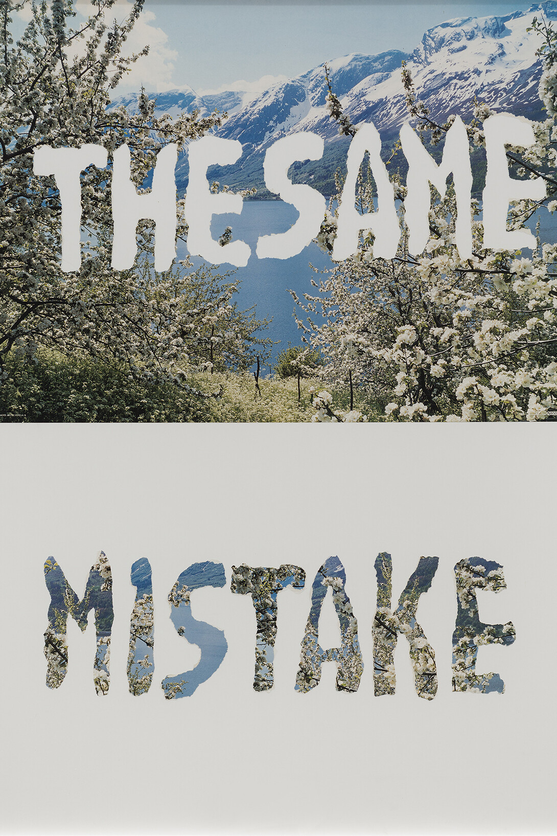 Mitchell Syrop, The Same Mistake, 1998, Torn litho poster on board, collage, framed, 137 x 106 cm, unique, courtesy the artist and Croy Nielsen, Berlin, photo: Joachim Schulz