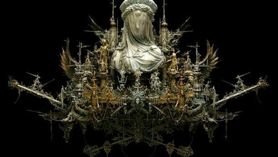 Kris Kuksi, Unveiled, Obscurity, 2013, mixed media assemblage, 32 x 46 x 9 inches