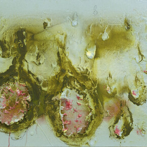 Miquel Barcelo, Des Figues Tardives, 2014, Mixed media on canvas, 113,5 x 162 x 6 cm (446,85 x 63,78 x 2,36 in), Courtesy Galerie Thaddaeus Ropac, Paris/Salzburg, Photo: Charles Duprat
