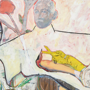 Magnus Plessen, The act of painting (detail). Courtesy of Galerie Lelong 