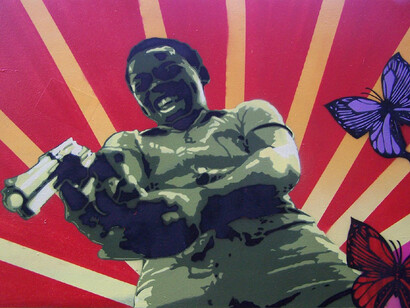 Desenho inspirado no cartaz do filme *Cidade de Deus*, 2002, por Fernando Meirelles e Kátia Lund