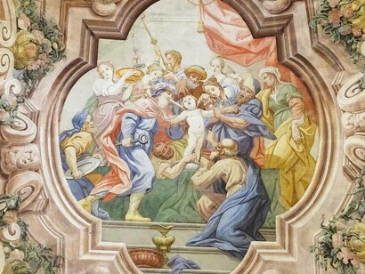 Affresco dell'Aula del Simonino, Trento, Italia 
