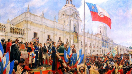 'Proclamación y jura de la Independencia de Chile' por Pedro Subercaseaux (1945)