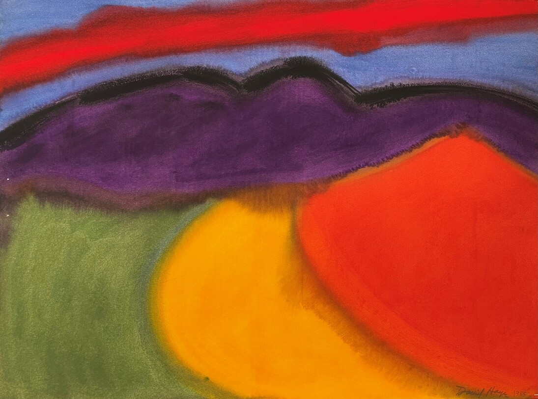 David Hayes, Sylvan Ridge, gouache on paper, 22.25x30 in