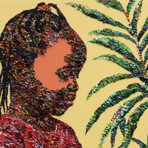 Shinique Smith and Marcellina Akpojotor, Social fabrics, magic and memories, artwork in exhibition. Courtesy of Rele Gallery