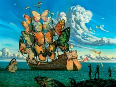 «Salida de barco volador» Vladimir Kush