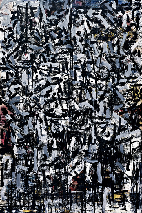 Jean Paul Riopelle, Untitled, 1964, Mixed media on paper, 81 1/2 x 54 inches, Art © 2015 / Artists Rights Society (ARS), New York / SODRAC, Canada