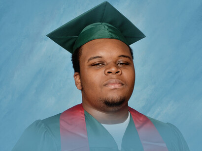 Michael Brown in his cap and gown in March 2014. Brown was shot and killed by police in Ferguson, Missouri, USA
