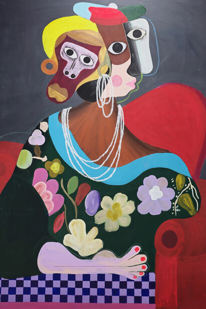 Kojo Marfo, Home: heart of my existence, exhibition view. Courtesy of JD Malat Gallery