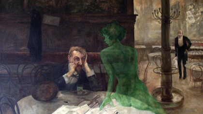 Viktor Oliva; El bebedor de absenta, 1901 (detalle)