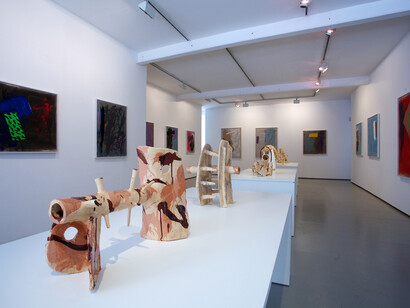 Installation view of Bryan Illsley, 'Fun and Games' (2014), photo © Philip Sayer, courtesy of Marsden Woo Gallery, London