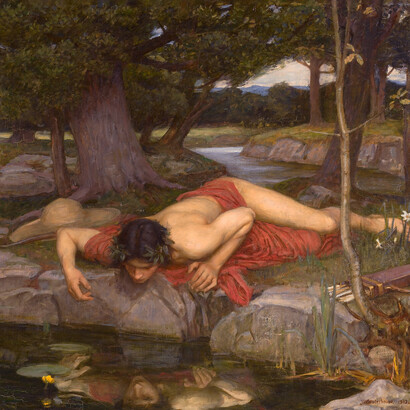 John William Waterhouse, Eco e Narciso,  particolare