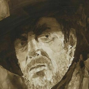 David Rathman, Jennings Unchained, 2013 / ink and watercolor on paper / 12 x 17 inches / Signed and dated on back