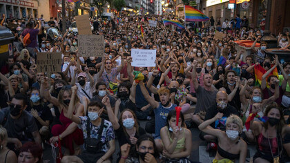 Numerosas protestas tuvieron lugar a lo largo de España ante el asesinato de Samuel Luiz