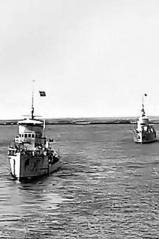 La nave Pantera della Regia Marina, cacciatorpediniere classe Leone, in navigazione, anni 1940