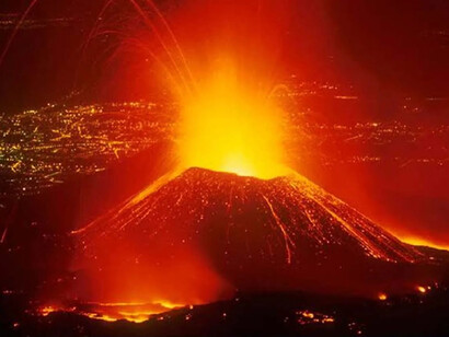 El volcán Popocatépetl en erupción