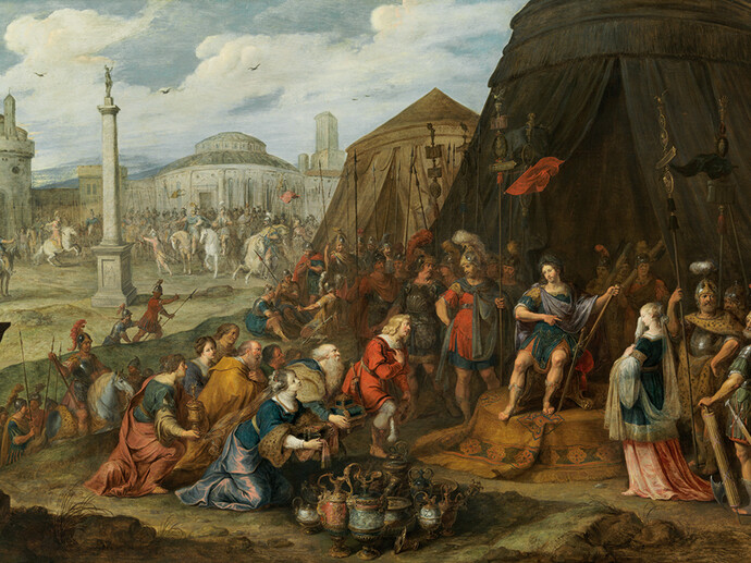Frans Francken le Jeune (1581-1642) et Hans Jordaens III (1595-1643)
La continence de Scipion
Huile sur bois
97,7 x 139,5 cm
© Hohenbuchau Collection on Permanent Loan
to Liechtenstein. The Princely Collections, Vienna.