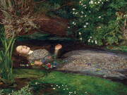 John Everett Millais, Ophelia, 1851. Oil on canvas, 76 x 112 cm. Tate Collection, London   
