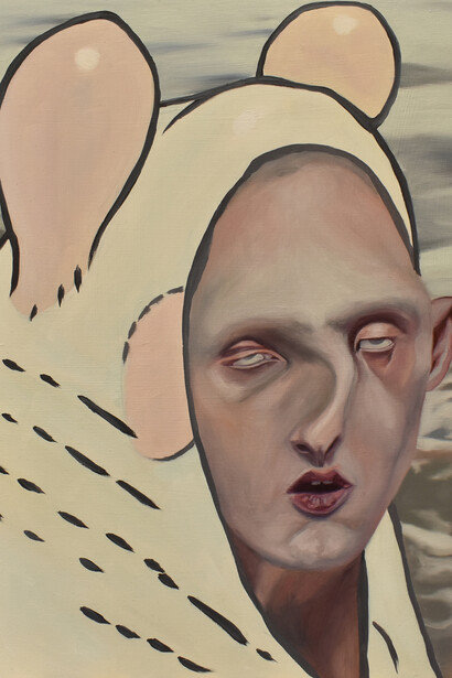 Carolina Muñoz. Tormenta I, 2019. Oil on wood, 33 x 35 cm. © Carolina Muñoz. Courtesy of Isabel Croxatto Galería.