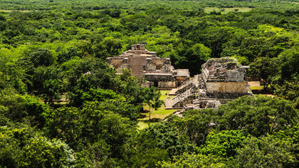 La zona arqueológica de Ek' Balam en el Municipio de Temozón, Yucatán, México