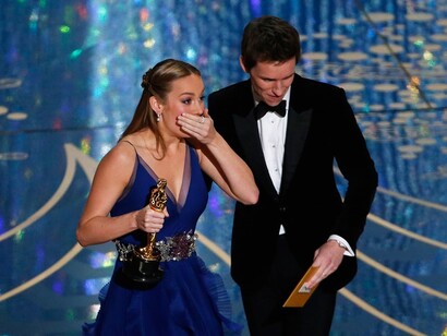 Brie Larson recoge su Oscar como mejor actriz