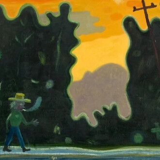 Stephen Bird, Before the conifers (detail), 2024. Courtesy of Olsen Gallery