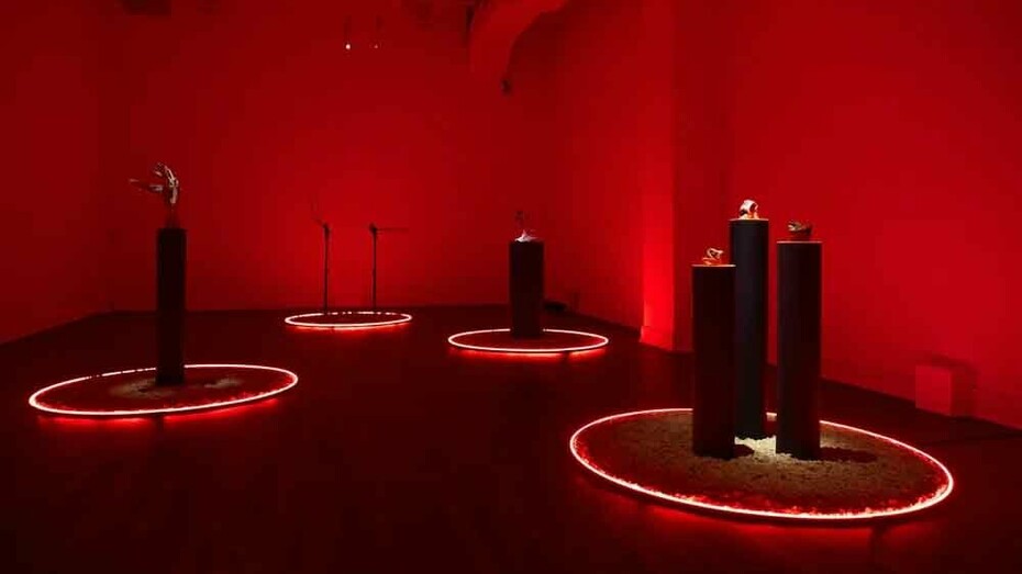 Mari Nagem, The tropics, the moon, and Mars, exhibition view. Courtesy of CUE Art Foundation