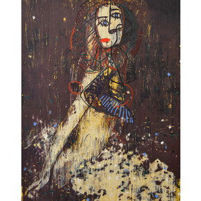 Enoc Perez, Untitled (Instagram), 2014, Huile sur toile, 152 x 122 cm, Courtesy Enoc Perez et Galerie Nathalie Obadia, Paris/Bruxelles