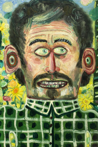 Up the garden path. Works from the garden shed, artwork in exhibition. Courtesy of Olsen Gallery