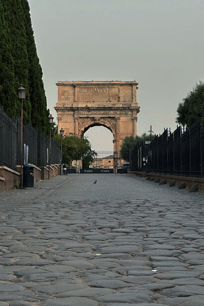 The Arch of Titus is a 1st-century AD honorific arch, located on the Via Sacra, Rome, Italy