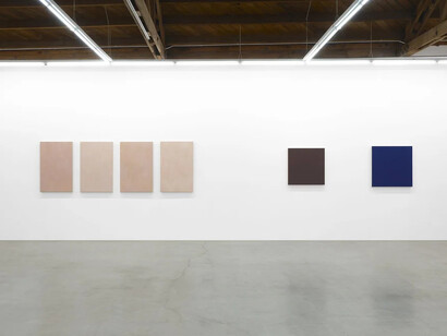 Marcia Hafif, Experience of being, exhibition view. Courtesy of parrasch heijnen