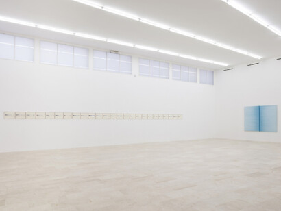 Irma Blank. Life Line, Exhibition view. Courtesy of P420