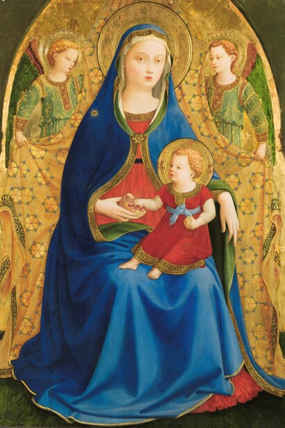 Fra Angelico, The virgin with the pomegranate (detail), ca. 1426. Courtesy of Museo Nacional del Prado
